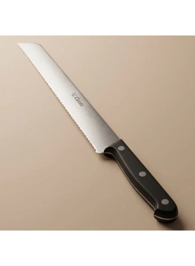 Curel steel bread knife, size 23 cm - black - Image 1