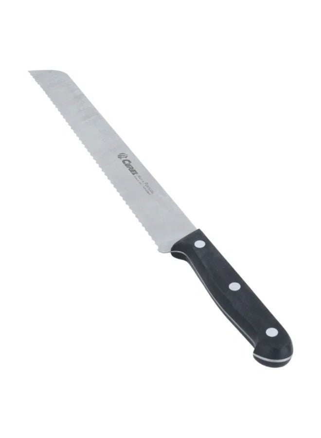 Curel steel bread knife, size 23 cm - black - Image 2