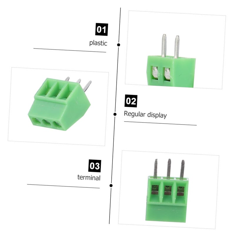 50 Pcs Right Angle And Straight Pin Terminal Block Connector Plug Electrical Accessories - Image 3