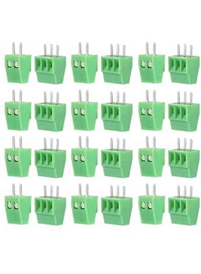 50 Pcs Right Angle And Straight Pin Terminal Block Connector Plug Electrical Accessories - Image 1