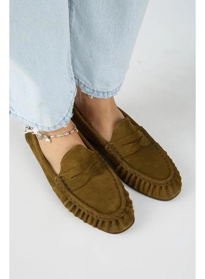 Manijero  Tuubi Women's Genuine Leather Pleated Loafer in Mint Green. for Women | Best Price UAE