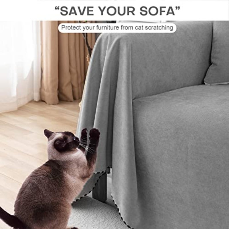 YelaJoy Waterproof Sofa Cover for Sectional Couch, 100% Leakproof Pet-Friendly Couch Protector, Easy Install Machine Washable, Gray - Image 5