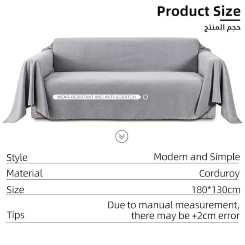 YelaJoy Waterproof Sofa Cover for Sectional Couch, 100% Leakproof Pet-Friendly Couch Protector, Easy Install Machine Washable, Gray - Image 2