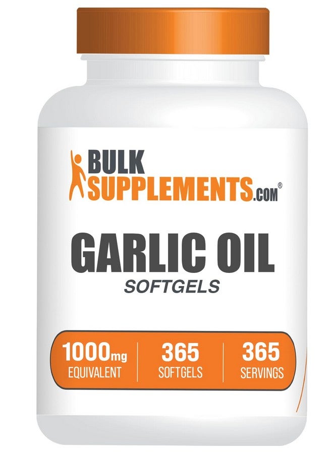 BulkSupplements.com Garlic Oil Softgels - Aged Garlic Supplements, Garlic Extract 1000mg Capsules - Gluten Free, 1 Softgel per Serving, 365 Count (Pack of 1) - Image 1
