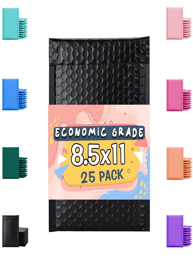 Yens Economic Grade Bubble Mailers 8.5x12 25 Pack Black Waterproof Self Seal Adhesive Shipping Bags, Cushioning Padded Envelopes for Shipping, Mailing, Packaging Usable 8.5x11 - Image 1