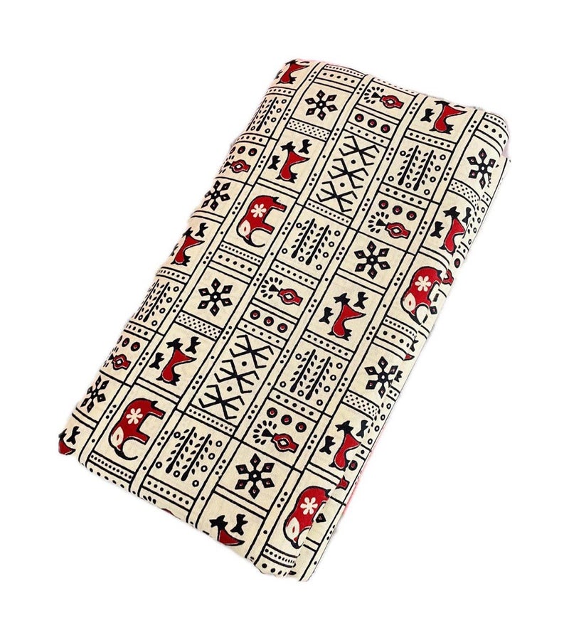 BONGO NARI BOUTIQUE PURE COTTON PRINTED KURTI FABRIC - Image 1