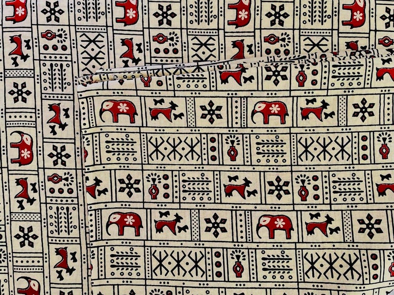 BONGO NARI BOUTIQUE PURE COTTON PRINTED KURTI FABRIC - Image 2
