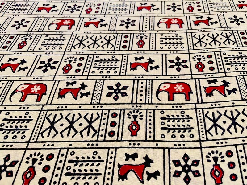 BONGO NARI BOUTIQUE PURE COTTON PRINTED KURTI FABRIC - Image 5