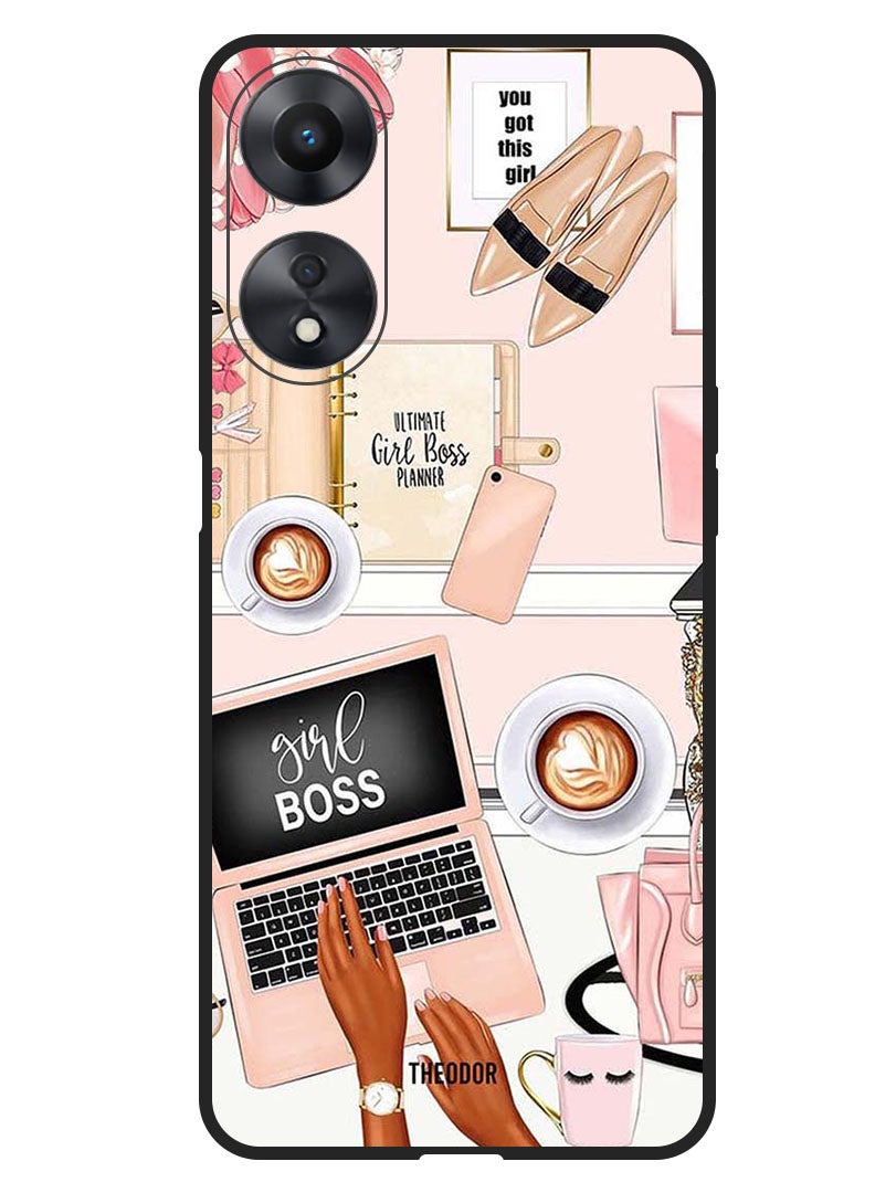 Theodor Protective Case Anti Scratch Shock Proof Bumper Cover For Oppo A1 5G Girl Boss Item - Image 1