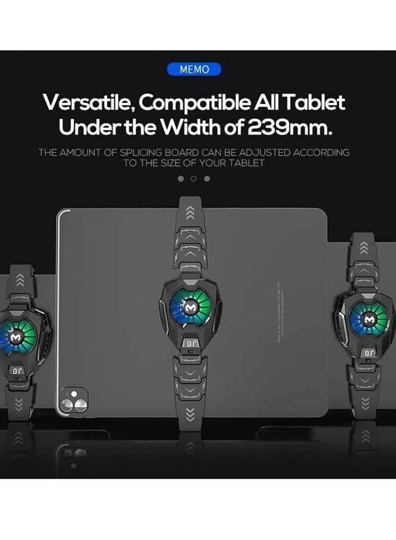 Tablet Gaming Cooler iPad Tablet Radiator Semiconductor Gaming Cooling Fan Tablet Cooler with RGB light for Gamer  - Image 5