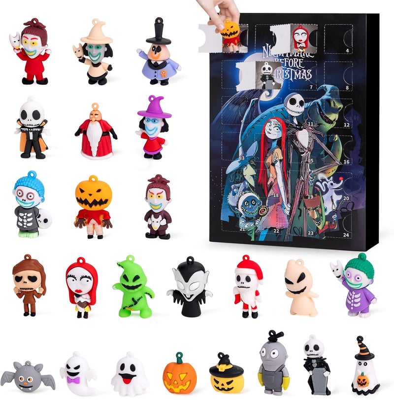 SLIRYCNIE Nightmare Christmas Advent Calendar,Advent Calendar 2025,with 24 Collectible for Kids Adult Boys Girls,Christmas Ornament Countdown Calendar Xmas Gifts Stocking Stuffers - Image 1