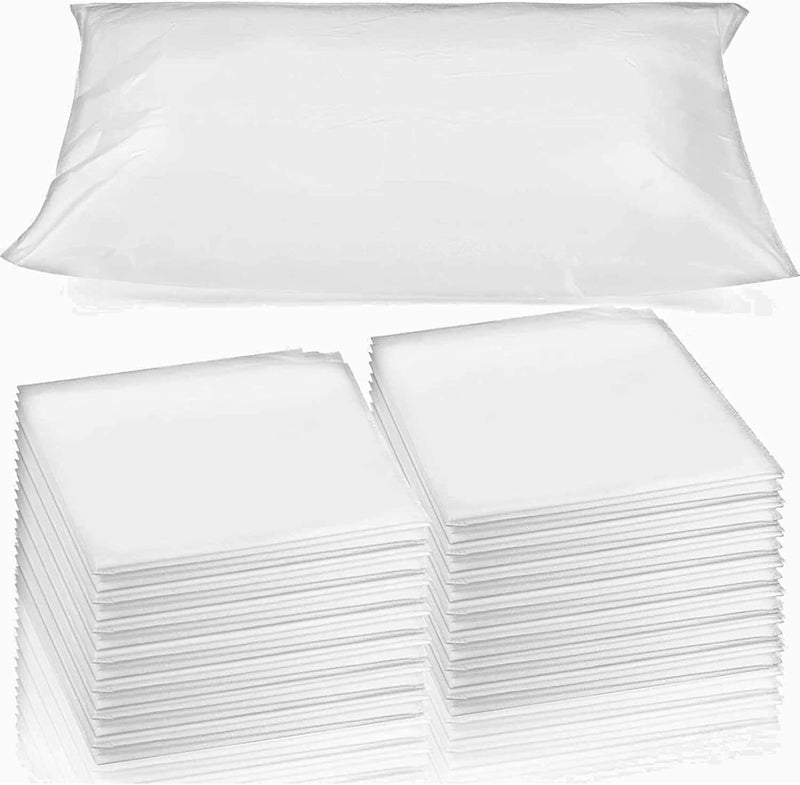 STORE77 Nidy 20Pcs Disposable Pillow Case NonWoven Pillow Covers for Medical Travel Hotel Bedroom Home Bedding Portable Supplies SingleUse Pillowcases with Flap Design White Color Size 40x60CM - Image 1