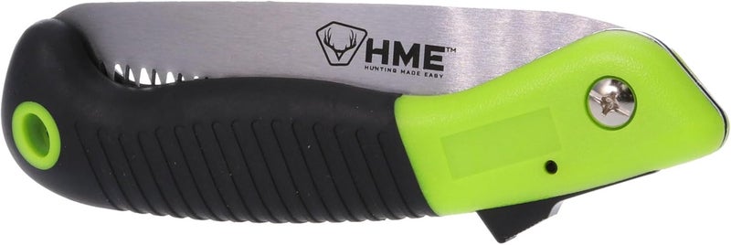 HME Folding Saw Combo Pack - Hand Saw with Hand Protector, 5" Wood Blade & 5" Bone Blade for Hunting Camping, Backpacking - Image 2
