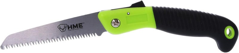 HME Folding Saw Combo Pack - Hand Saw with Hand Protector, 5" Wood Blade & 5" Bone Blade for Hunting Camping, Backpacking - Image 4