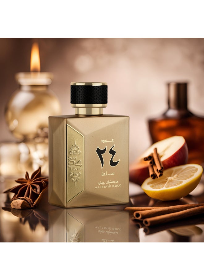 Ard Al Zaafaran - Oud 24 Hours Majestic Gold Eau De Parfum For Unisex 100 Ml - Image 1