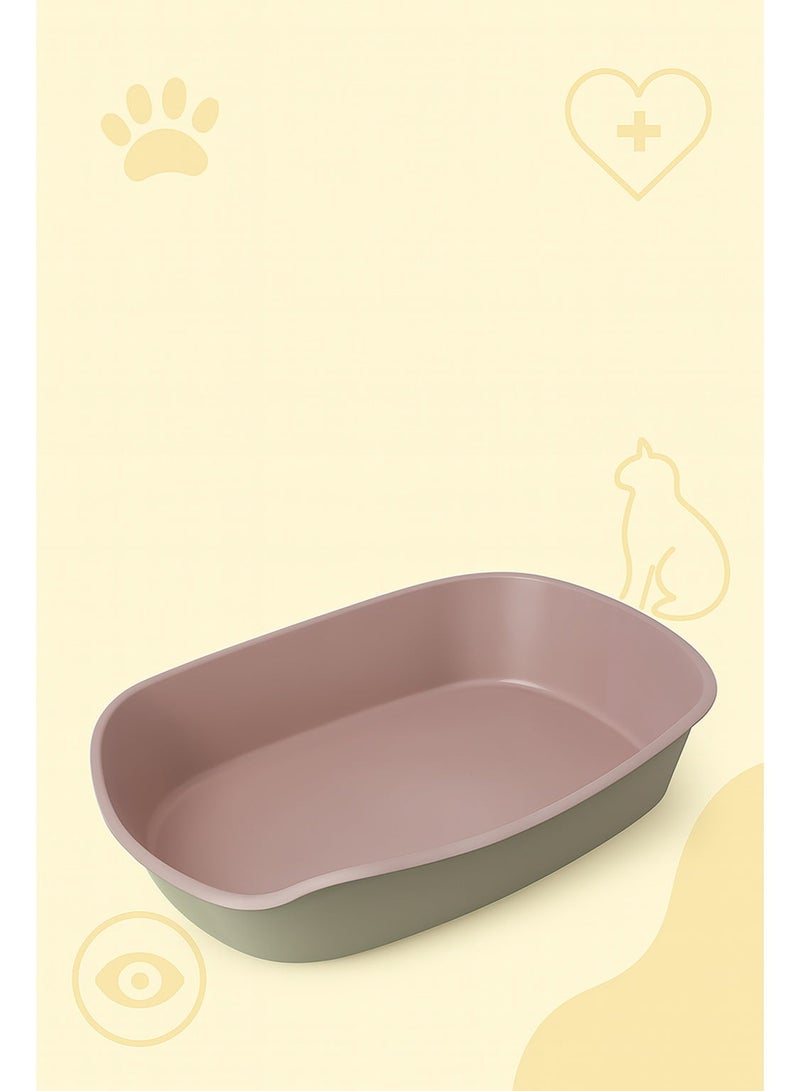 MPS2 - Cat Litter Box with front opening for easy cat access - Pink Color - Image 1