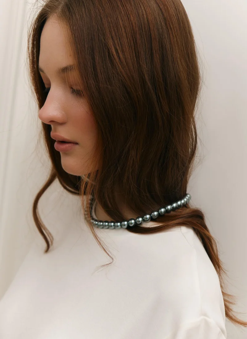 Lichi  Silver-plated pearl necklace for Women | Best Price UAE