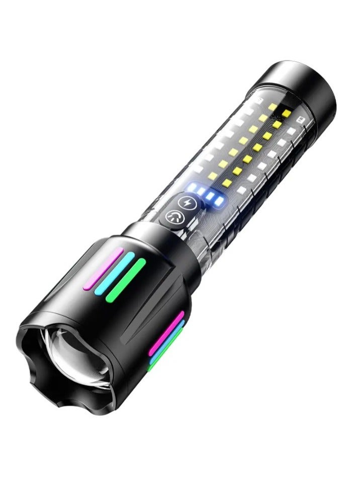 دينكس مصباح يدوي دينكس LED قابل للشحن،  محمول باليد فائق السطوع بثلاثة أوضاع،DX2334 - Image 1