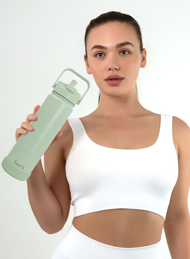 لوك زجاجة ماتشا بالنعناع أحادية اللون 650 مل - Image 5