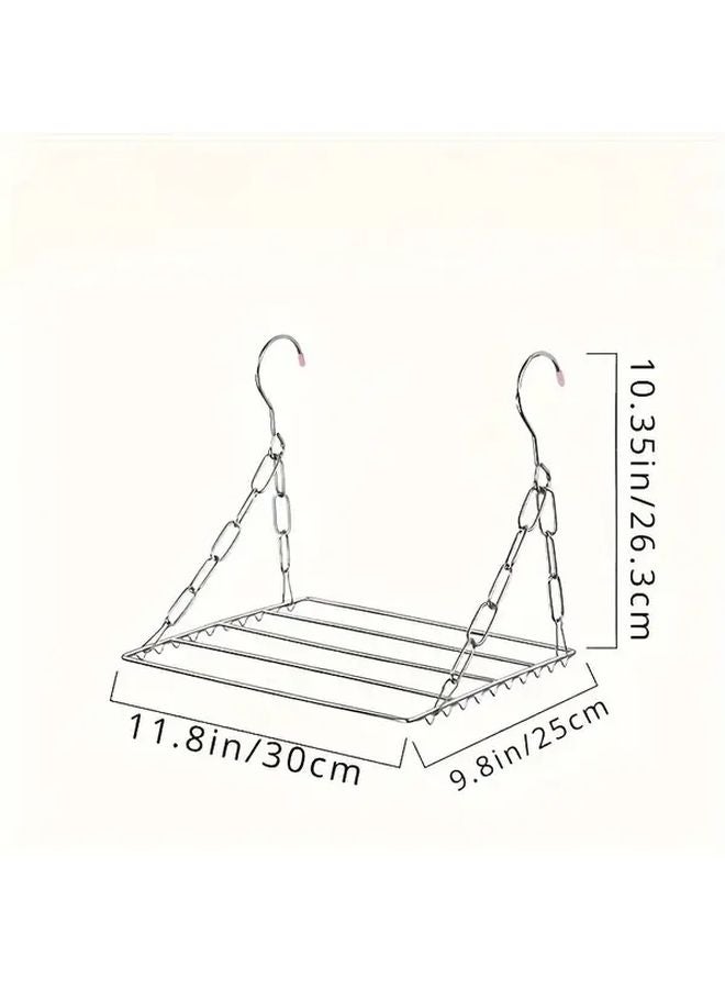 Small Stainless Steel Over The Door Drying Rack Rust Resistant Laundry Organizer - Image 4