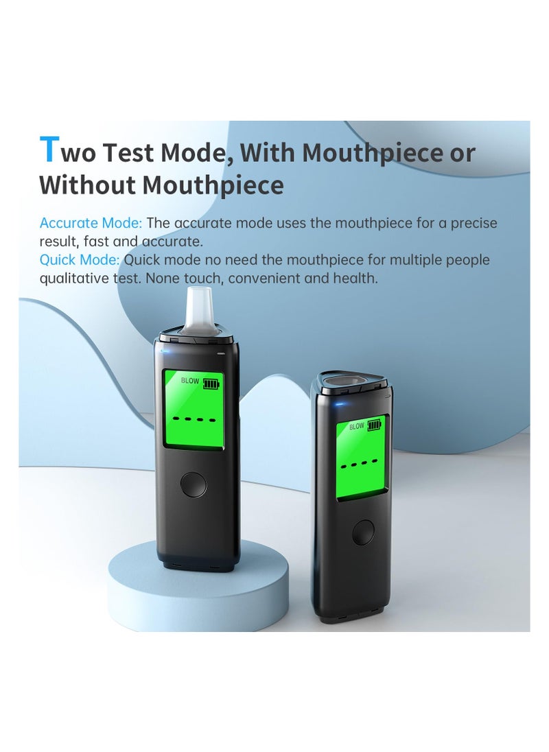 SYOSI Portable Breathalyzer, High Accuracy Alcohol Tester with Digital LCD Display, USB Rechargeable Noncontact Sensor for Family, Personal, Driver, Professional use  - Image 4