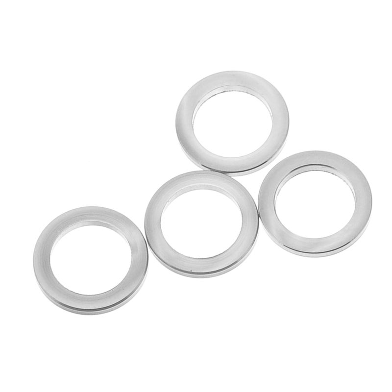 Silver Flat Metal Washers 4pcs for Mountain Bike Headset Stem Spacers Anti Loosening - Image 2