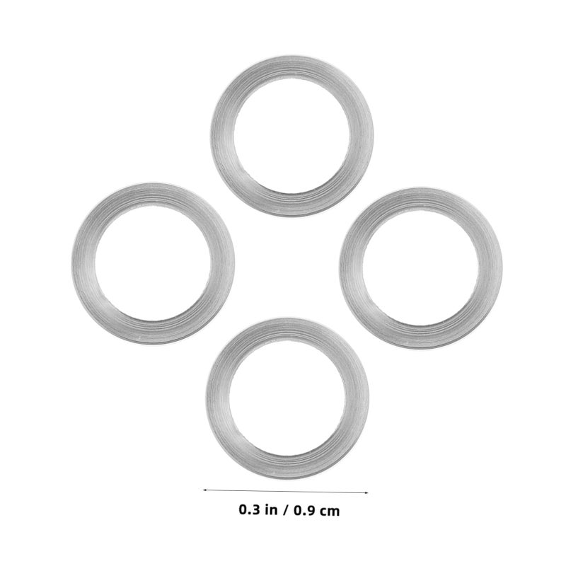 Silver Flat Metal Washers 4pcs for Mountain Bike Headset Stem Spacers Anti Loosening - Image 3