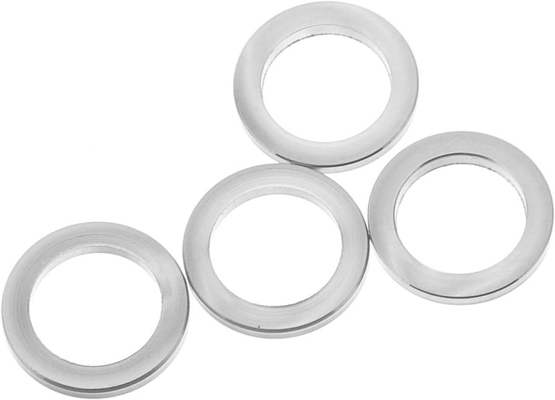 Silver Flat Metal Washers 4pcs for Mountain Bike Headset Stem Spacers Anti Loosening - Image 1