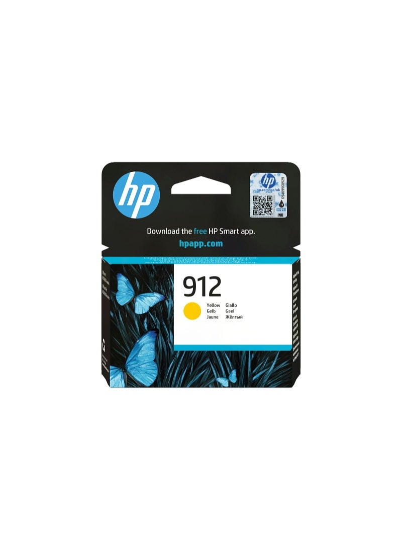 HP 912 Yellow Original Ink Cartridge 3YL79AE Yellow - Image 1