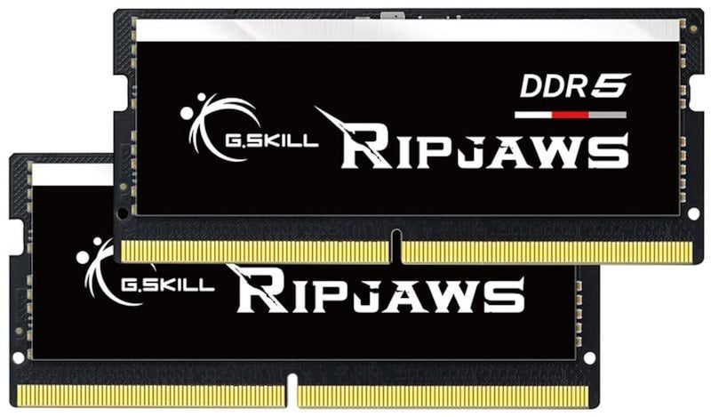 G.SKILL Ripjaws DDR5 SO-DIMM Series DDR5 RAM 32GB (2x16GB) 4800MT/s CL34-34-34-76 1.10V Unbuffered Non-ECC Notebook/Laptop Memory SO-DIMM (F5-4800S3434A16GA2-RS) - Image 1