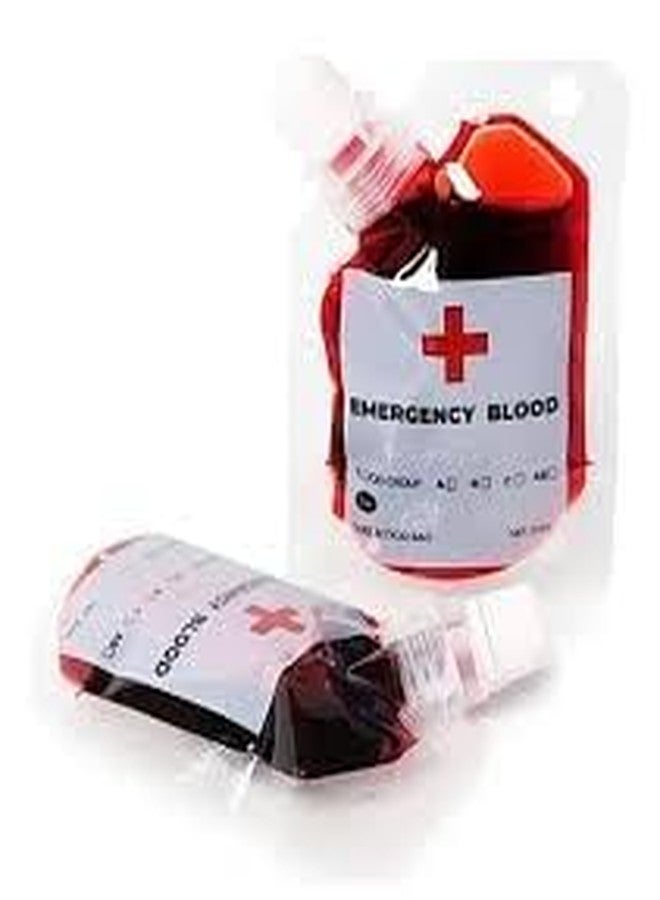 SpiderJuice 2pc Halloween Effects Fake Blood Bags Water-Based Makeup for Costume Party Props Make up Blood Realistic Blood Body Paint Washable Blood Makeup Kit For Zombie Vampire Clown Monster Clothes - Image 2
