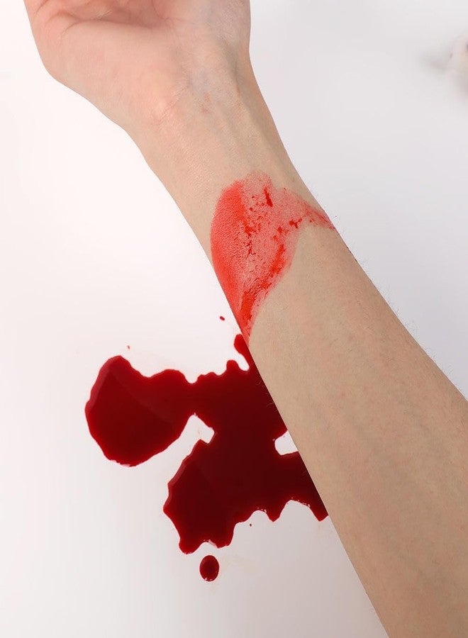 SpiderJuice 2pc Halloween Effects Fake Blood Bags Water-Based Makeup for Costume Party Props Make up Blood Realistic Blood Body Paint Washable Blood Makeup Kit For Zombie Vampire Clown Monster Clothes - Image 3