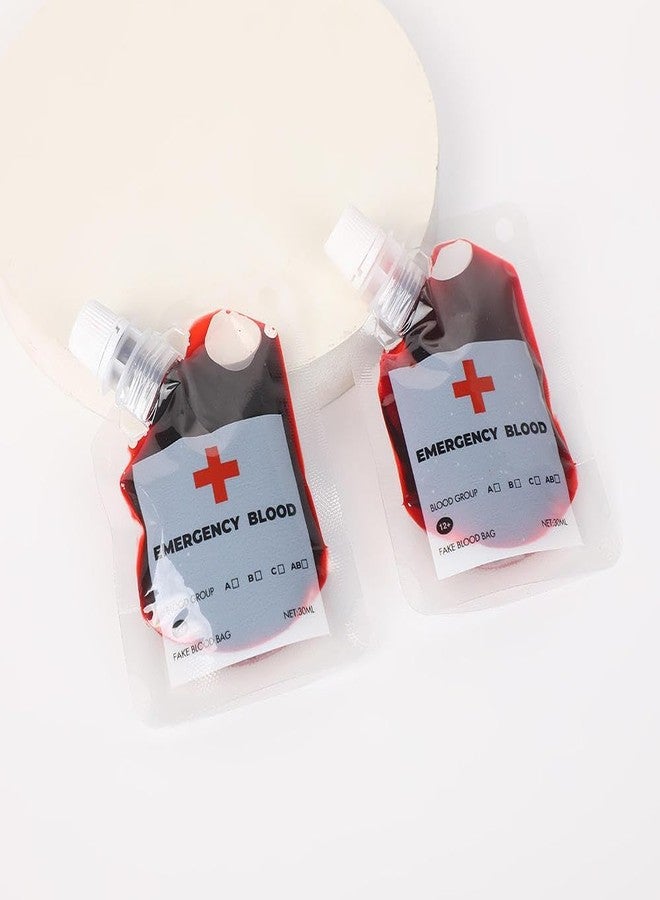 SpiderJuice 2pc Halloween Effects Fake Blood Bags Water-Based Makeup for Costume Party Props Make up Blood Realistic Blood Body Paint Washable Blood Makeup Kit For Zombie Vampire Clown Monster Clothes - Image 4