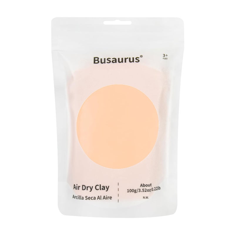 Busaurus - Air Dry Foam Magic Clay with Refill Packs, Skin & Natural Color for Youngsters to Creative Skills Development, Soft & Safe Modeling Clay for Kids Age 3+, DIY Clay for Sculpting - Peach - Image 1