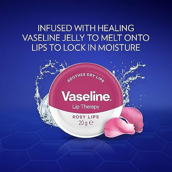 Vaseline Lip Therapy Rosy Lips, Rose and Almond Oil, 20g, SPF 15, Pink - Image 2