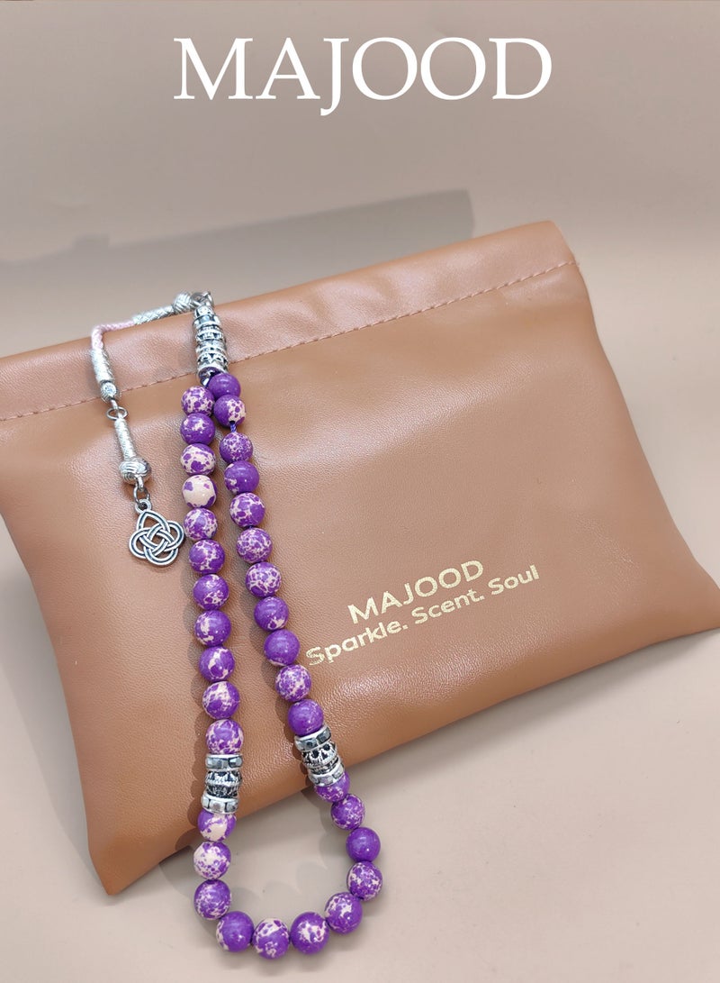 General 33Natural Purple Turquoise Prayer Beads/Tasbih/8mm  - Image 1