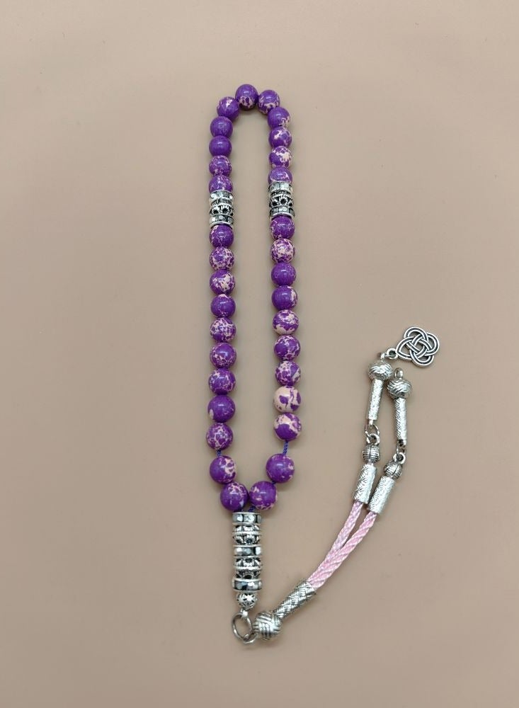General 33Natural Purple Turquoise Prayer Beads/Tasbih/8mm  - Image 4