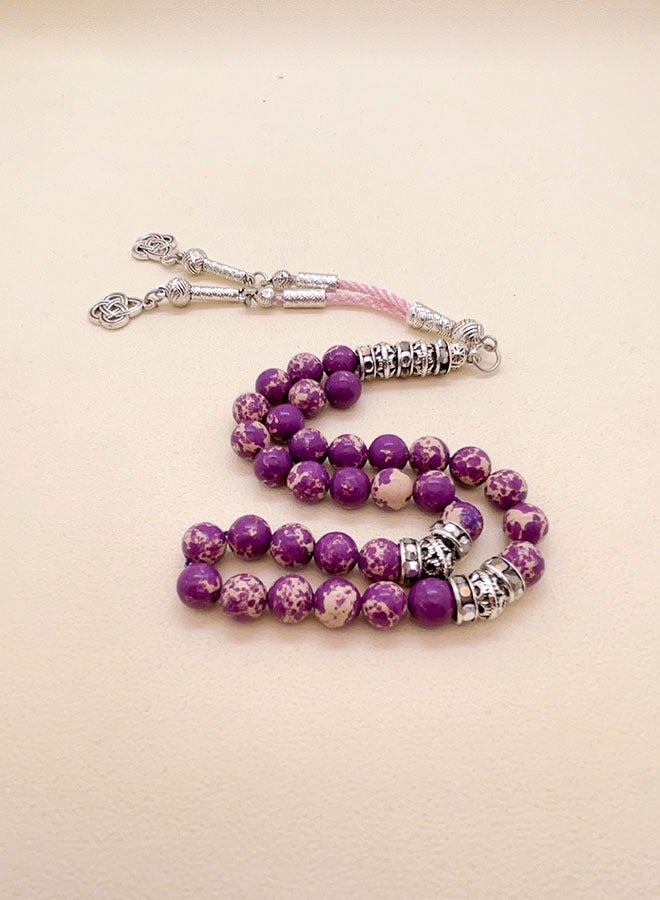 General 33Natural Purple Turquoise Prayer Beads/Tasbih/8mm  - Image 5