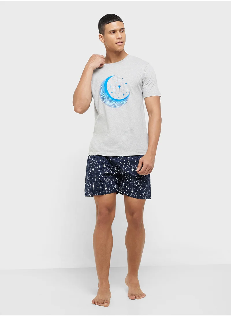 Seventy Five Nightwear T-Shirt & Shorts Set