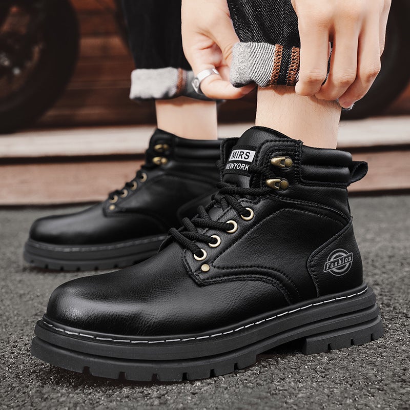 Export Italy Big Original Single High-Grade Leather Martin Boots British Tooling Couples Men'S And Women'S Boots - Image 4