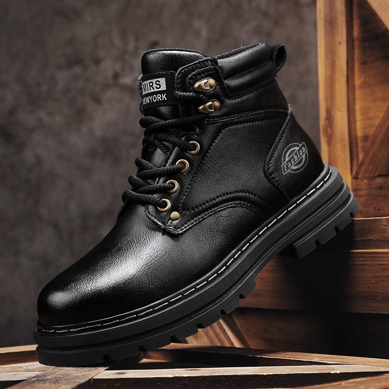 Export Italy Big Original Single High-Grade Leather Martin Boots British Tooling Couples Men'S And Women'S Boots - Image 3