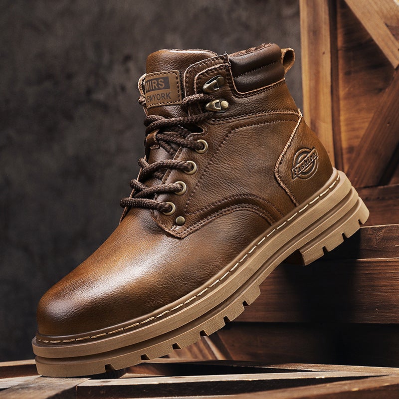 Export Italy Big Original Single High-Grade Leather Martin Boots British Tooling Couples Men'S And Women'S Boots - Image 2