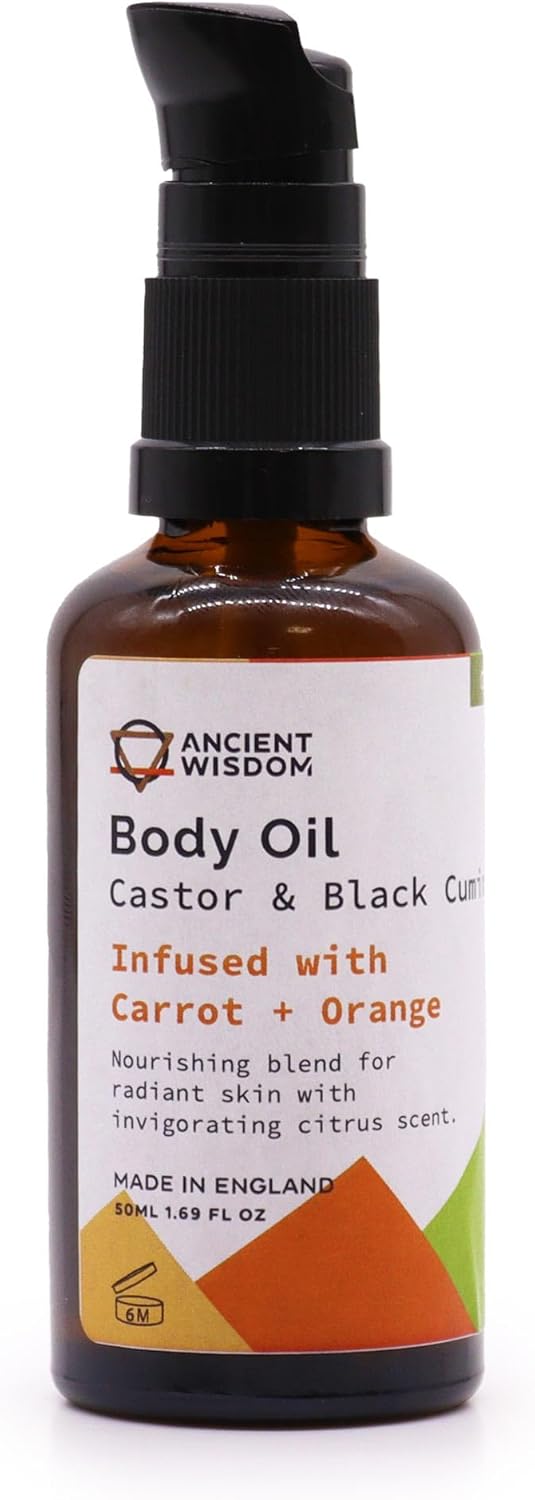 AW Organic Body Oil 50ml Rejuvenating Revitalizing Carrot Orange