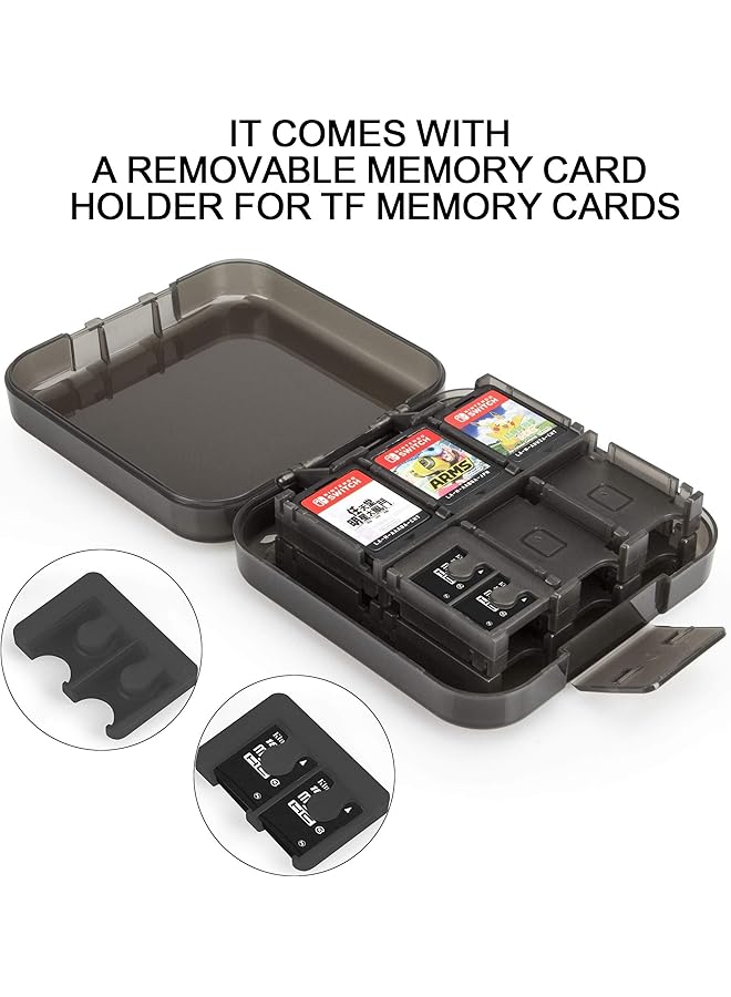 Aputue Game Card Case Switch Accessories Slim Portable Game Organizer Game Storage Case For 24 Switch Games Game Cards Or Tf Card Games Holder Organizer Suitable For Switch Lite  - Image 3