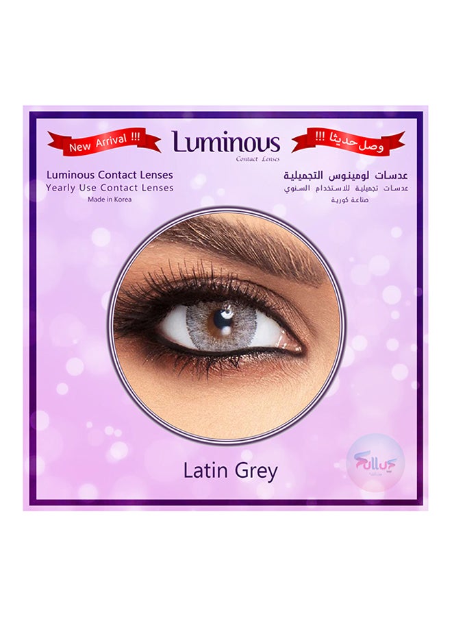 Luminous Unisex Pack Of 2 Latin Grey Yearly Disposable Contact Lenses - Image 2