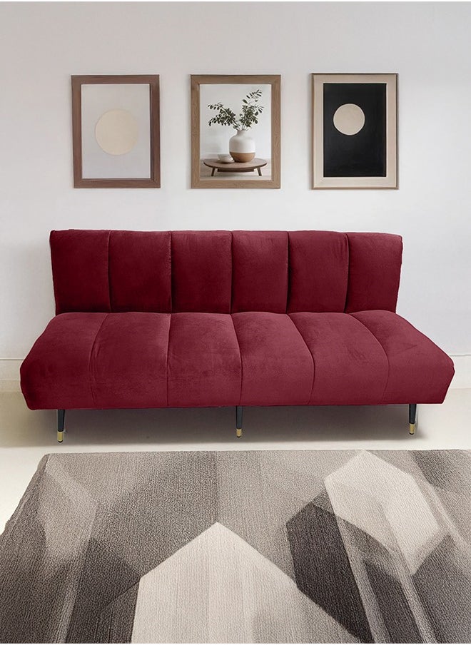 Sana | Sofabed 2 In 1 Upholstered In Velvet - Burgundy - pzsku/Z0166545217CCEF7A4473Z/45/_/1730972265/1bbde807-bb8e-4a39-9237-bc70600a3402