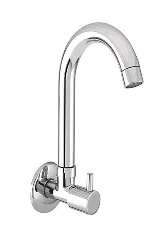 JAGGER JSC301 Full Brass Sink Tap for Kitchen Basin/Faucet/Home with 360 Degree Rotating Spout Quarter Turn & Foam Flow with Wall Flange & Teflon Tape (Turbo) - Image 1