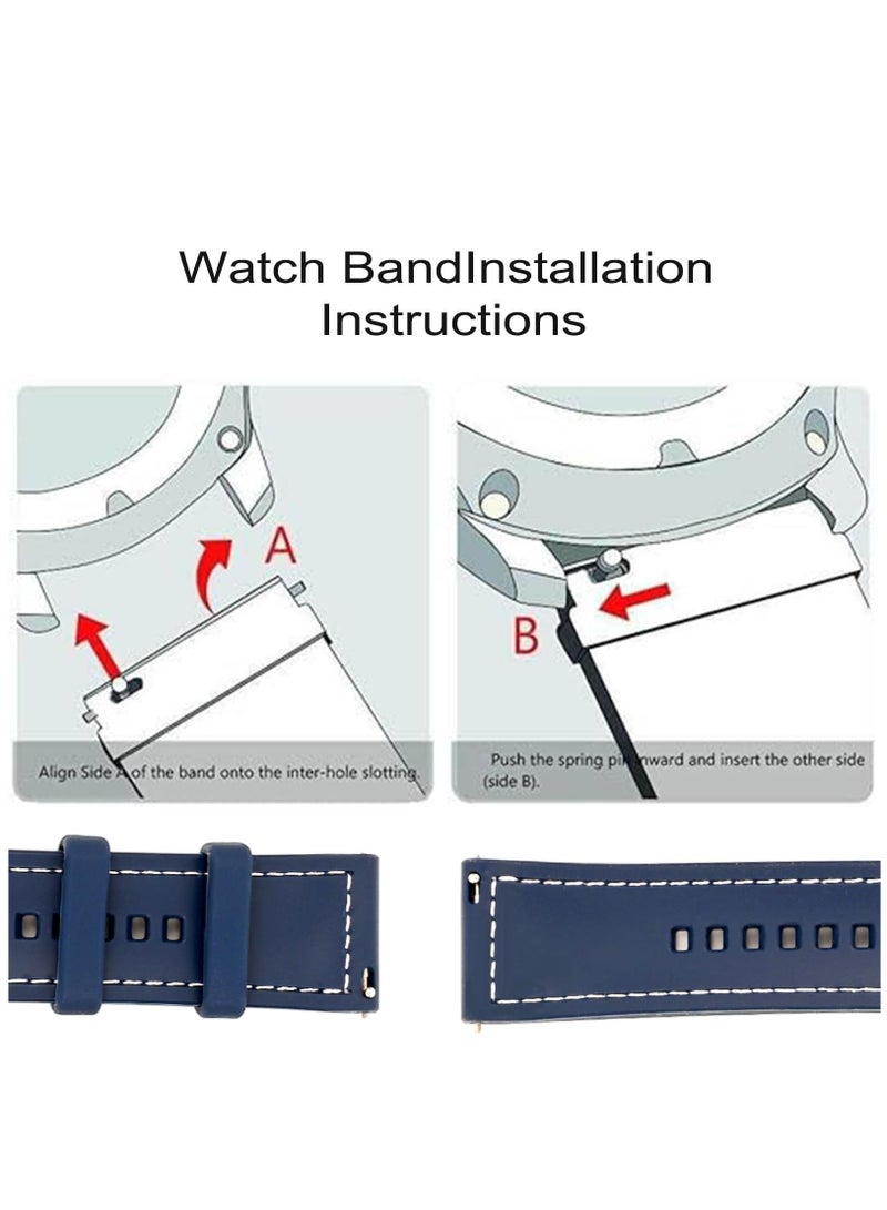 Compatible with Huawei Watch GT4 Replacement Wrist Band 22mm Replacement Nylon Braided Silicone Composite Watch Strap Compatible with Huawei Watch GT4/ GT3/ GT3 Pro 46mm
