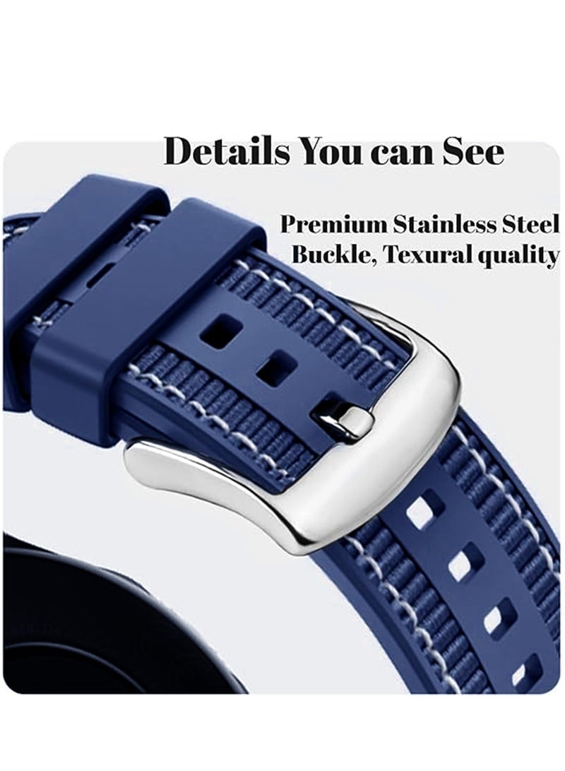 Compatible with Huawei Watch GT4 Replacement Wrist Band 22mm Replacement Nylon Braided Silicone Composite Watch Strap Compatible with Huawei Watch GT4/ GT3/ GT3 Pro 46mm  - Image 4