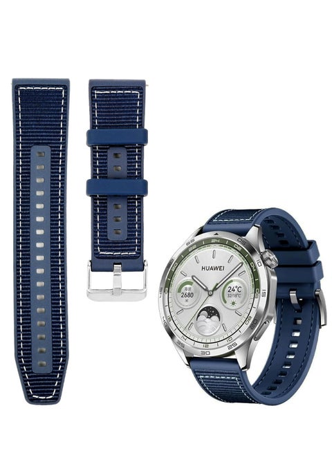 Compatible with Huawei Watch GT4 Replacement Wrist Band 22mm Replacement Nylon Braided Silicone Composite Watch Strap Compatible with Huawei Watch GT4/ GT3/ GT3 Pro 46mm